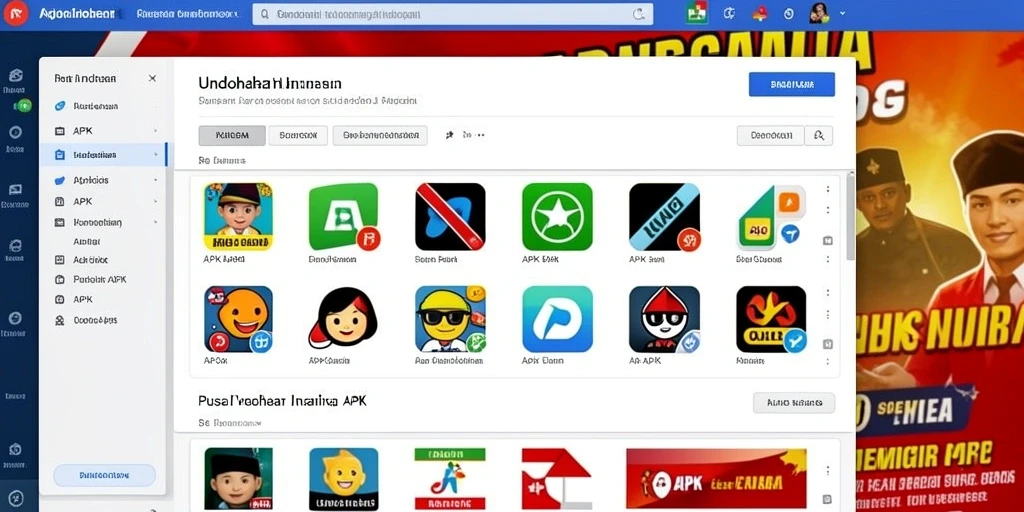 Screenshot antarmuka pengguna yang ramah.